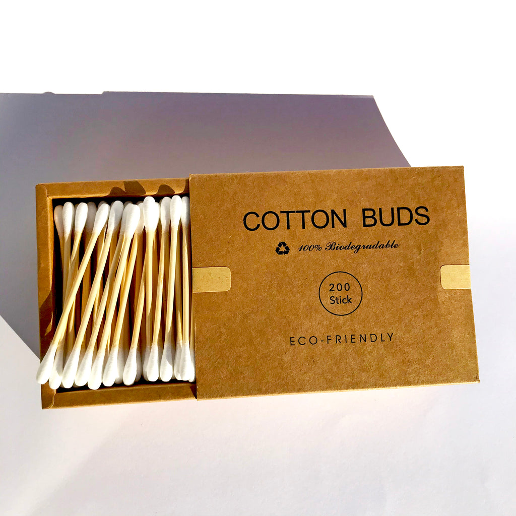 compostable bamboo cotton buds - plastic alternative