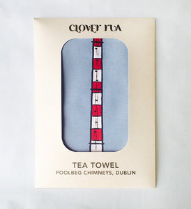 Clover Rua Tea Towel - Poolbeg Chimneys