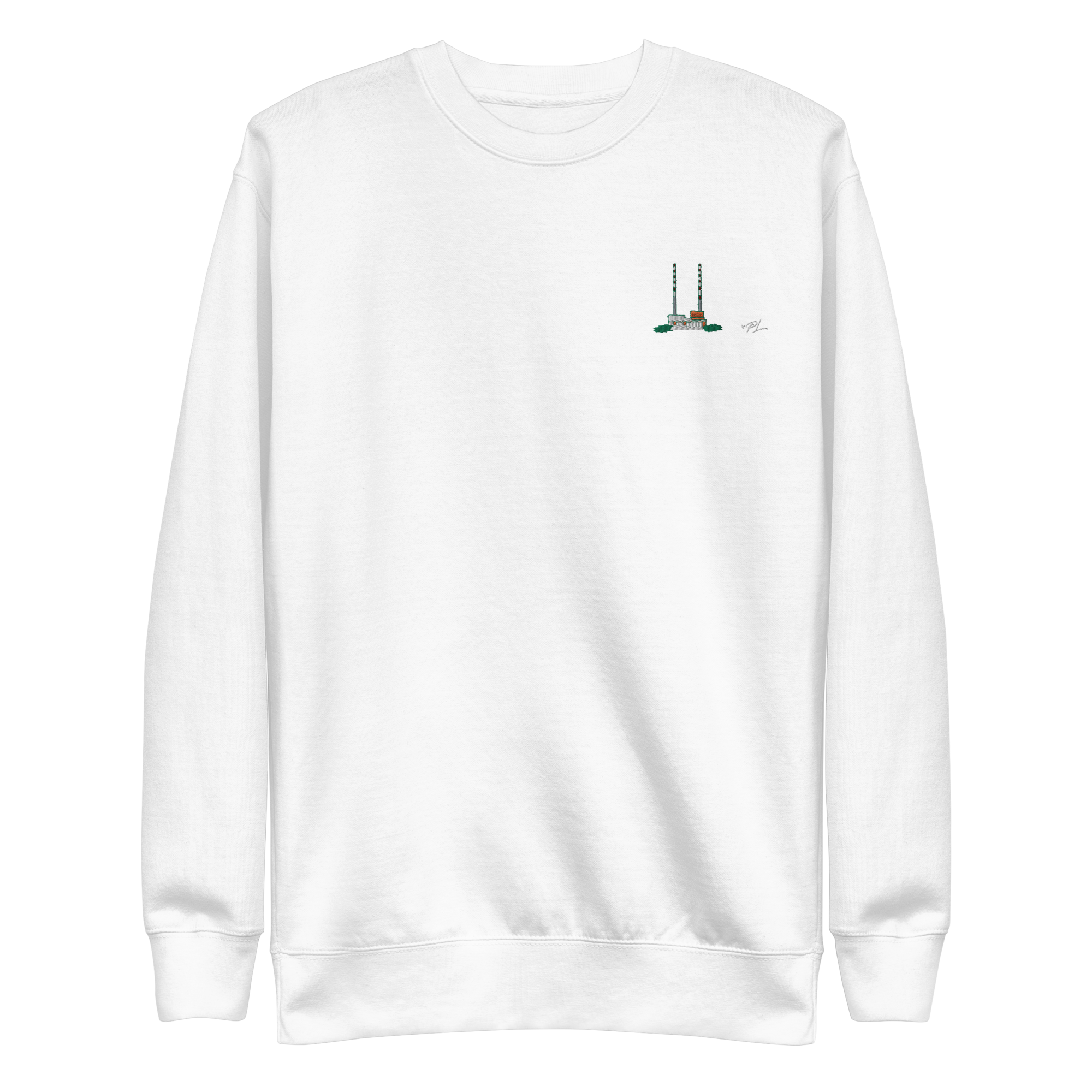 Dublin Poolbeg Chimneys Embroidered Unisex Sweatshirt